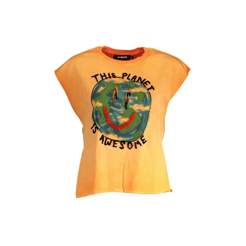 Desigual T-shirt Donna Arancione 4071884