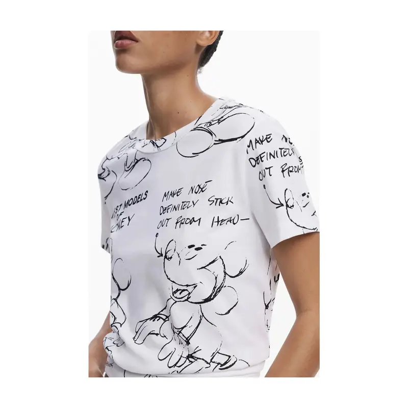 Desigual T-shirt Donna Bianco 4072818 miniatura 3