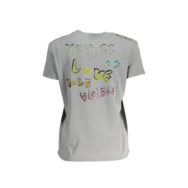 Desigual T-shirt Donna Grigio 4071993 miniatura 2