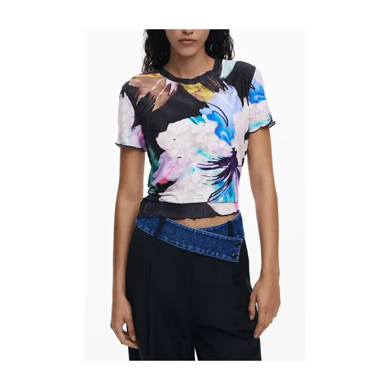 Desigual T-shirt Donna Nero 4073027