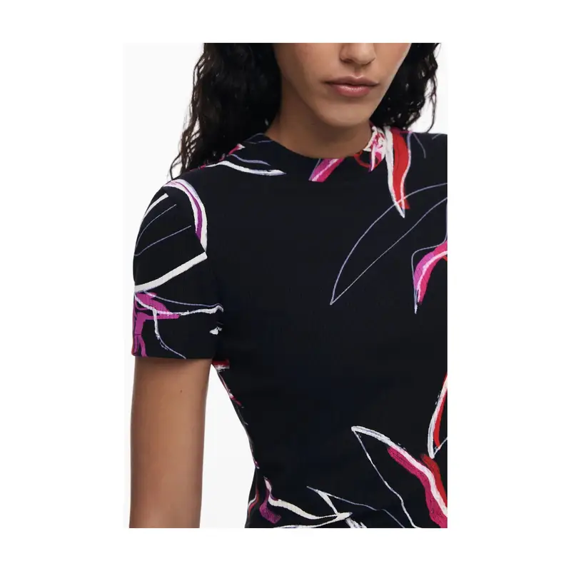 Desigual T-shirt Donna Nero 4072802 miniatura 3