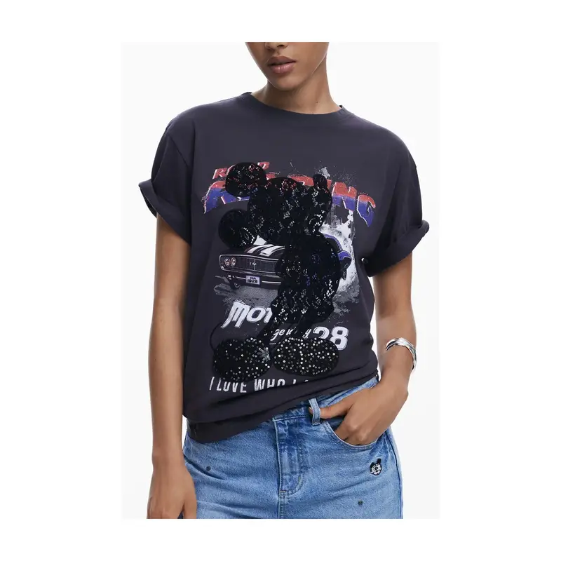 Desigual T-shirt Donna Nero 4072807