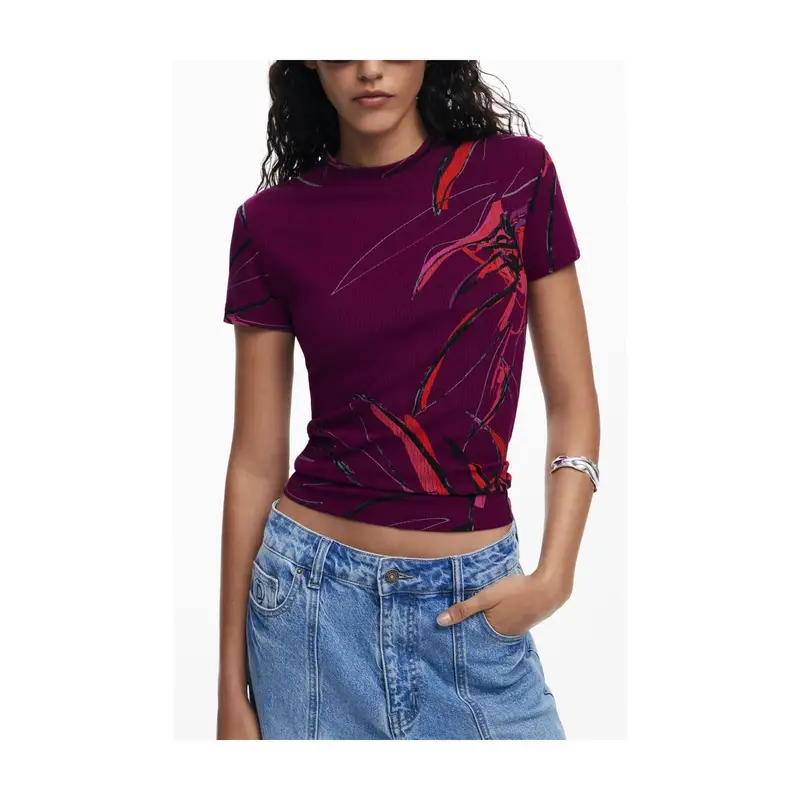 Desigual T-shirt Donna Viola 4073121 miniatura 3