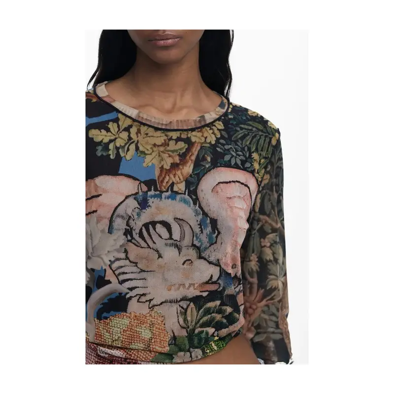 Desigual T-shirt Donna Nero 4282057 miniatura 3