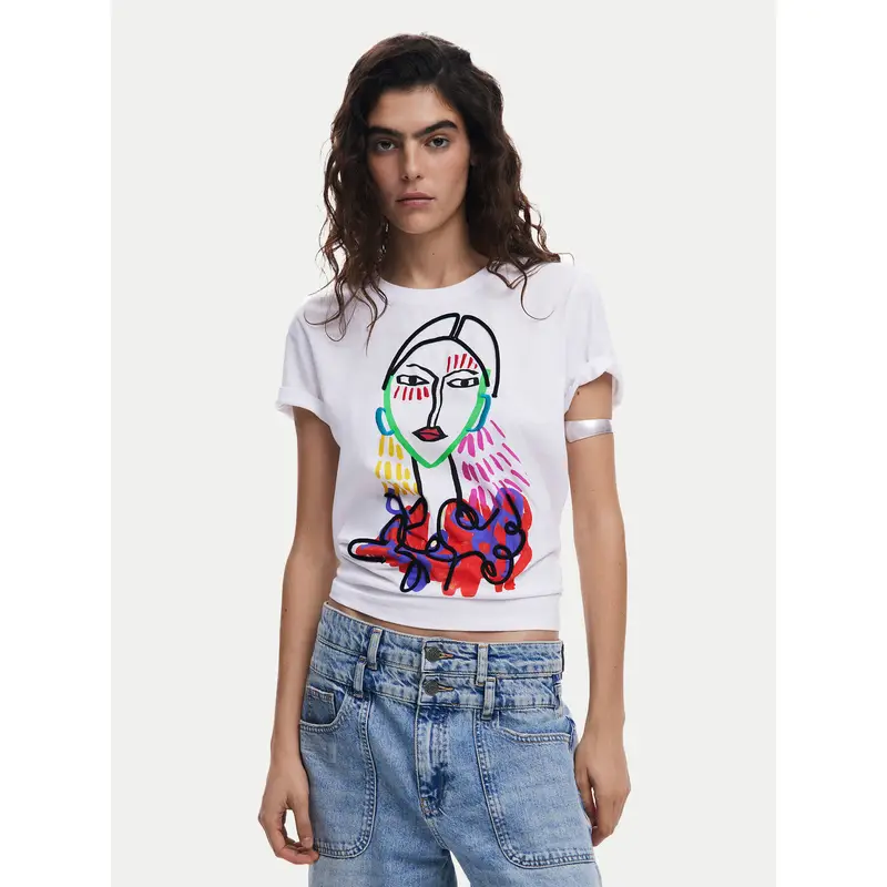 Desigual T-shirt Bianco 3928358
