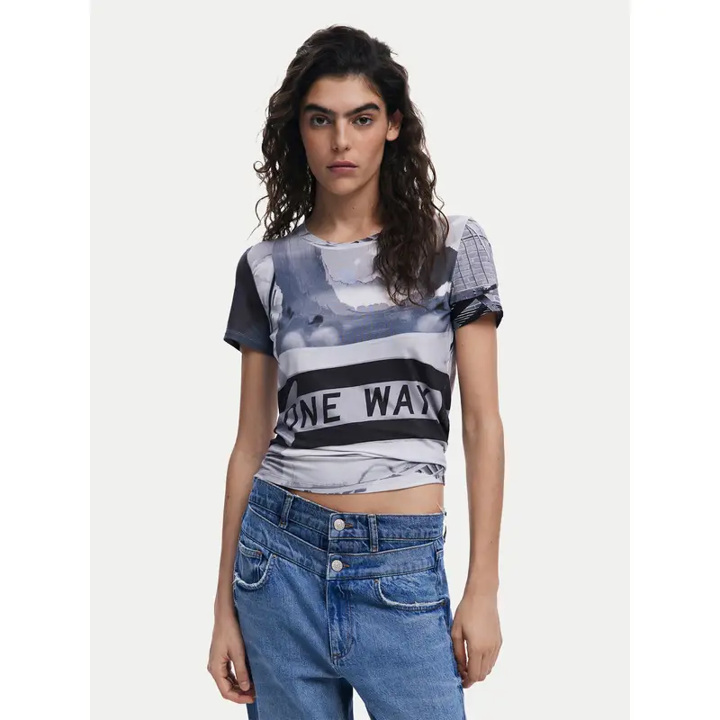 Desigual T-shirt Grigio 3219345