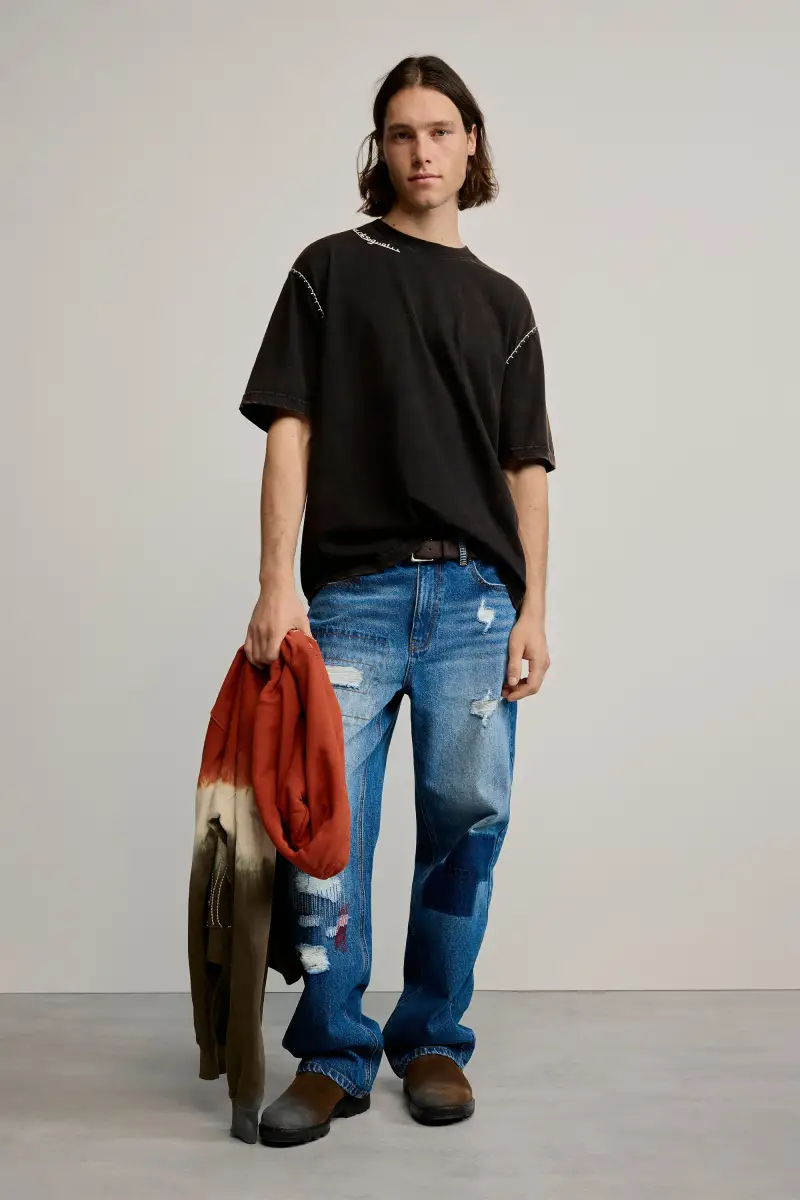 Desigual T-shirt Nero 4214710 miniatura 2