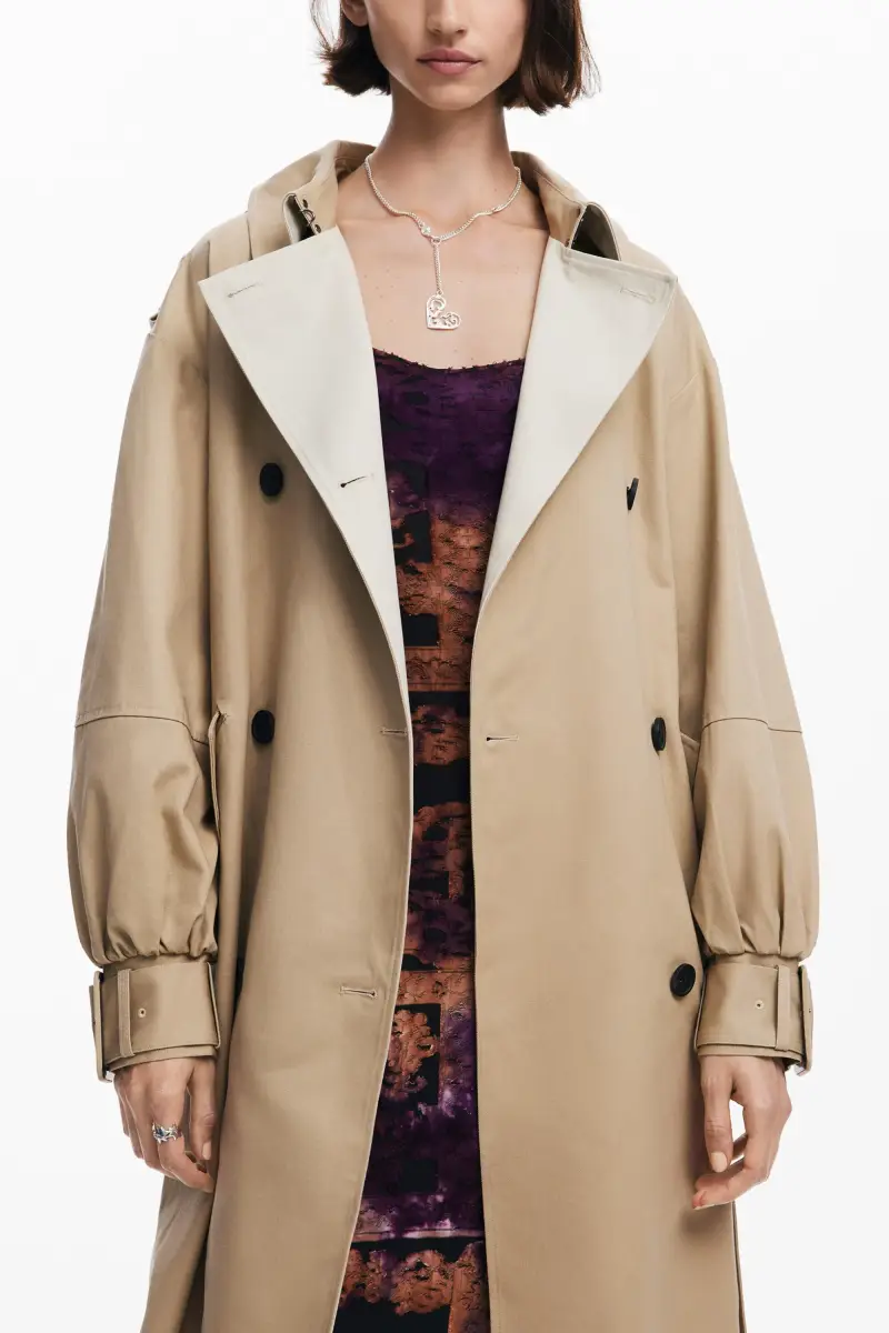 Desigual Trench Marrone 4167909 miniatura 2