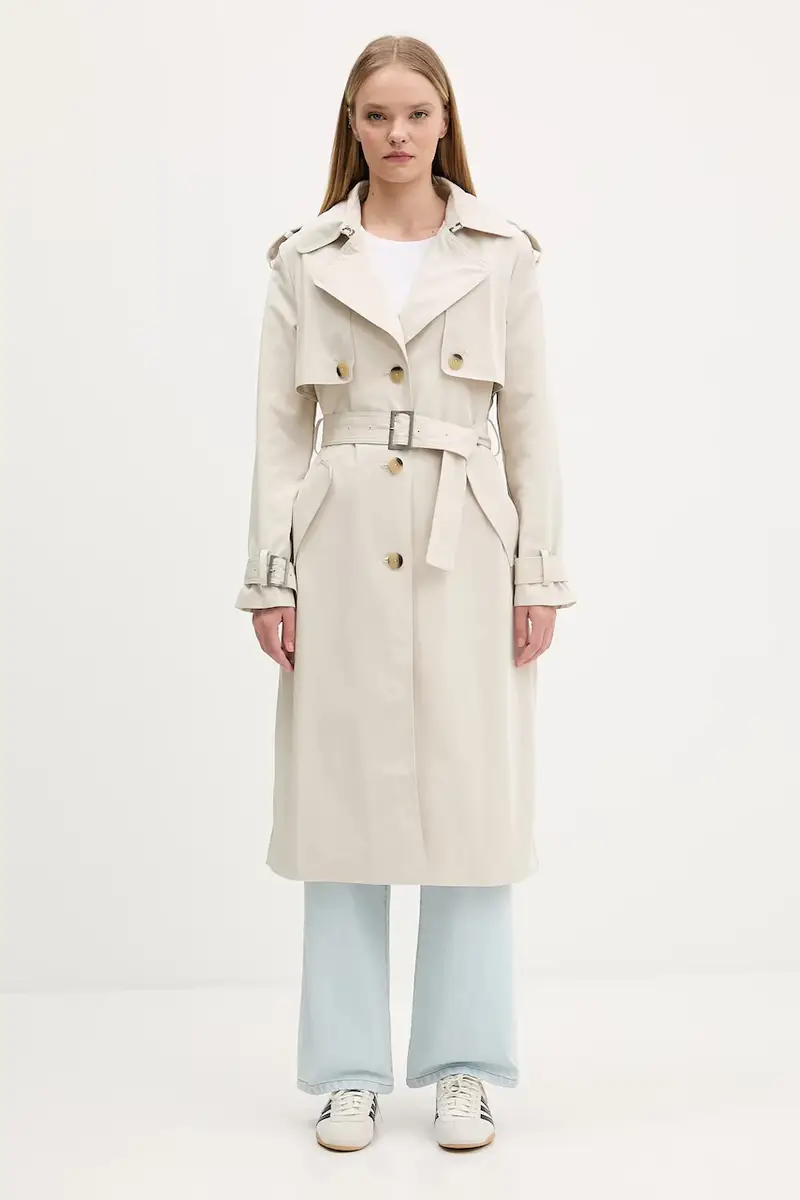 trench PLEATED colore beige 25WWEW18