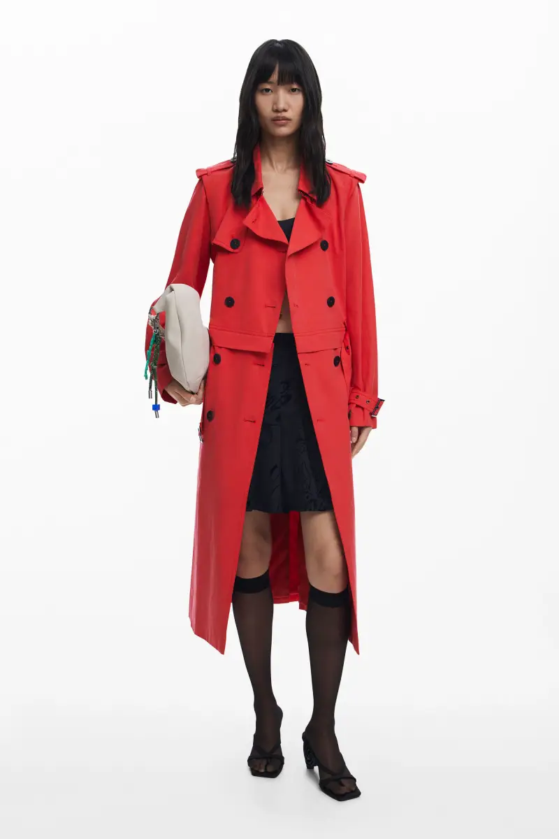 Desigual Trench Rosso 4243057