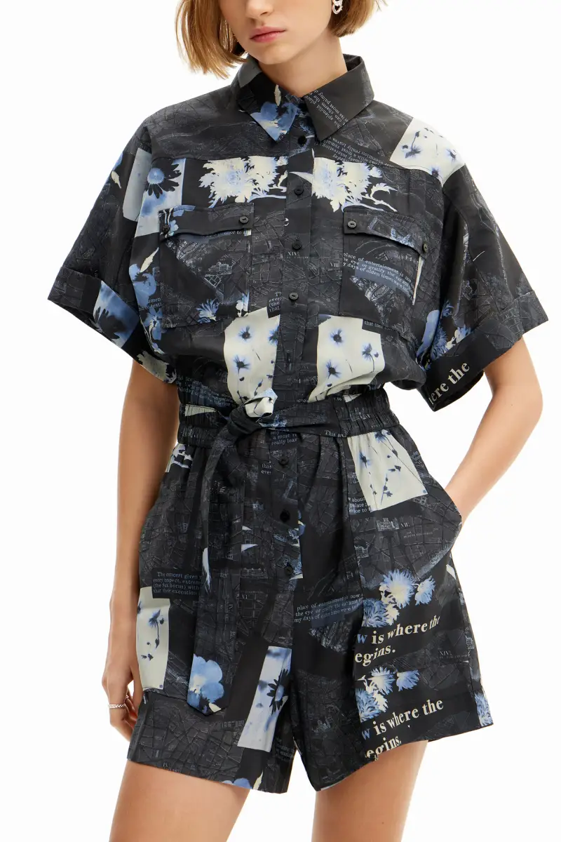 Tuta corta mappe BLUE miniatura 2