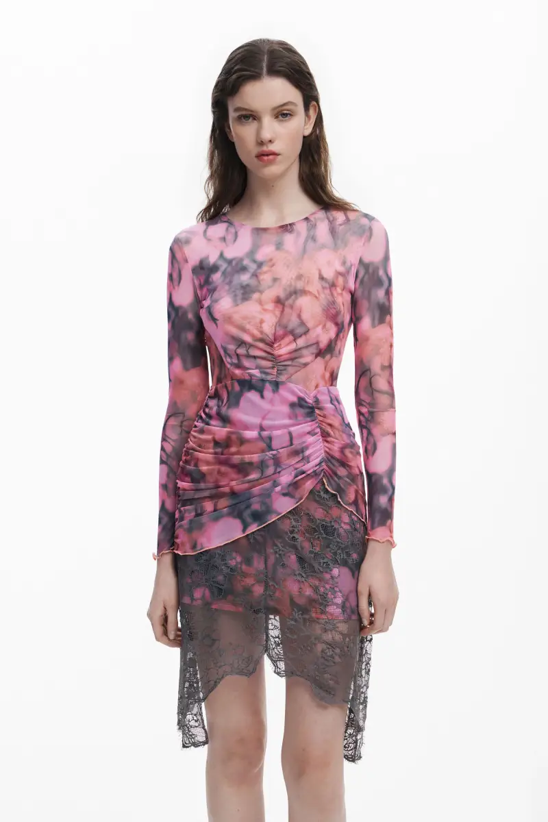 Vestito asimmetrico Collina Strada RED miniatura 2