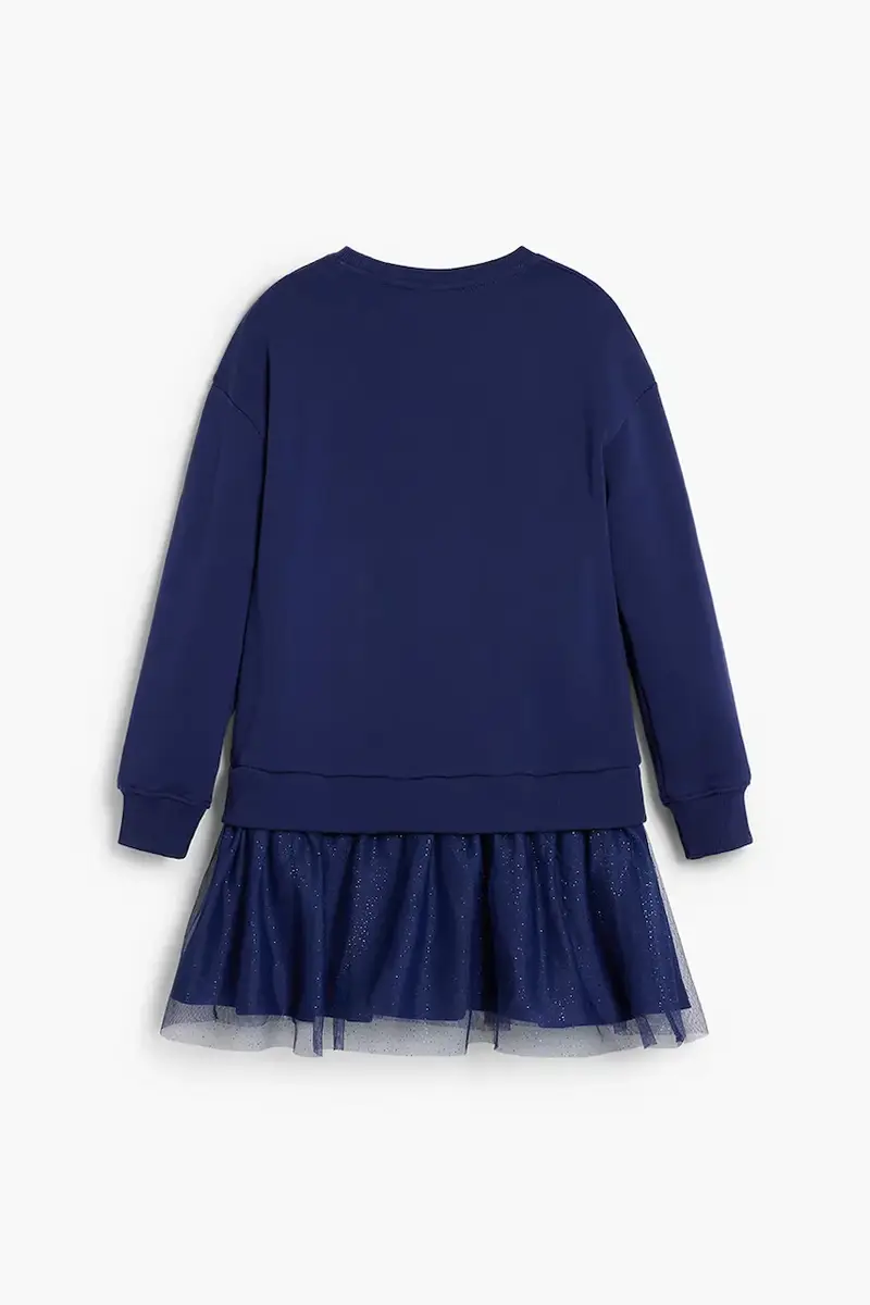 vestito bambina colore blu navy 25WGVK16 miniatura 3