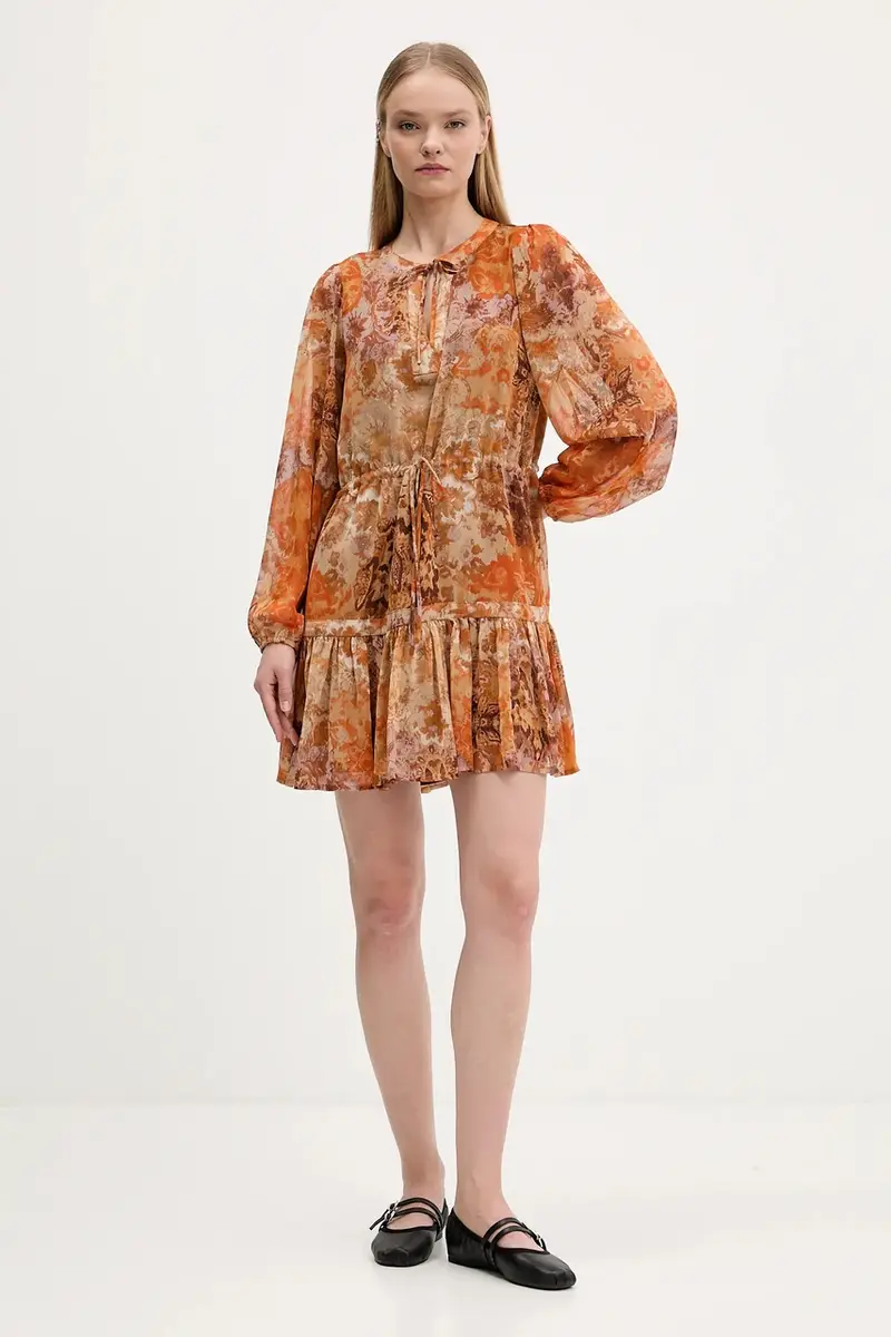 vestito BOHOSHORT colore arancione 25WWVW18 miniatura 2