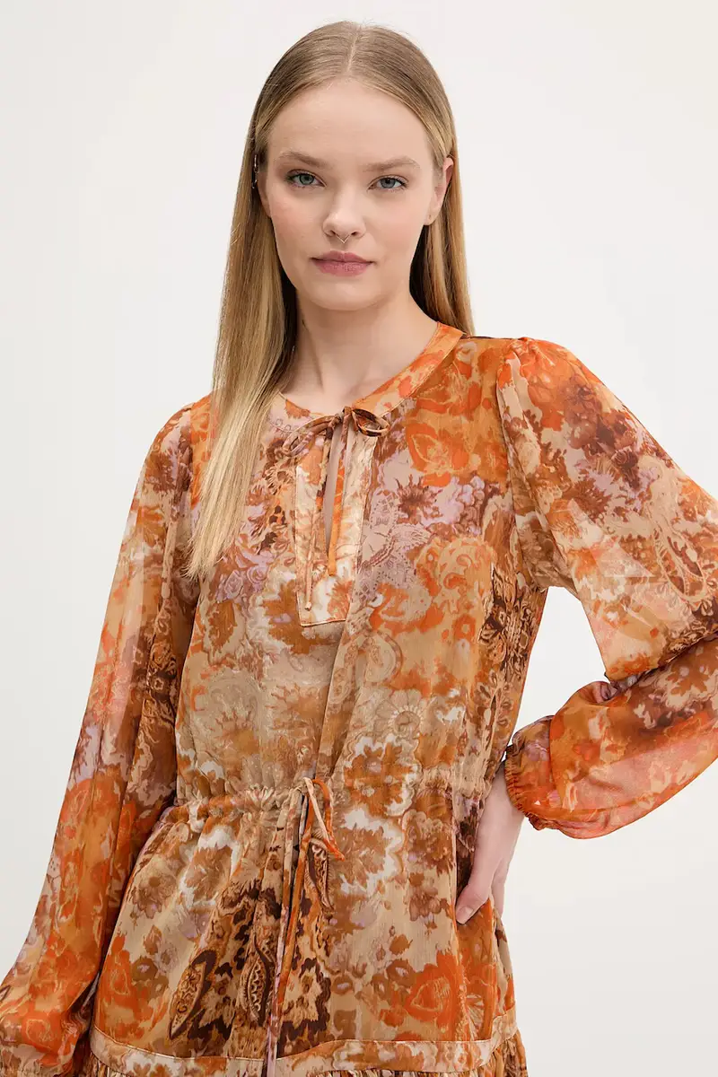 vestito BOHOSHORT colore arancione 25WWVW18 miniatura 4