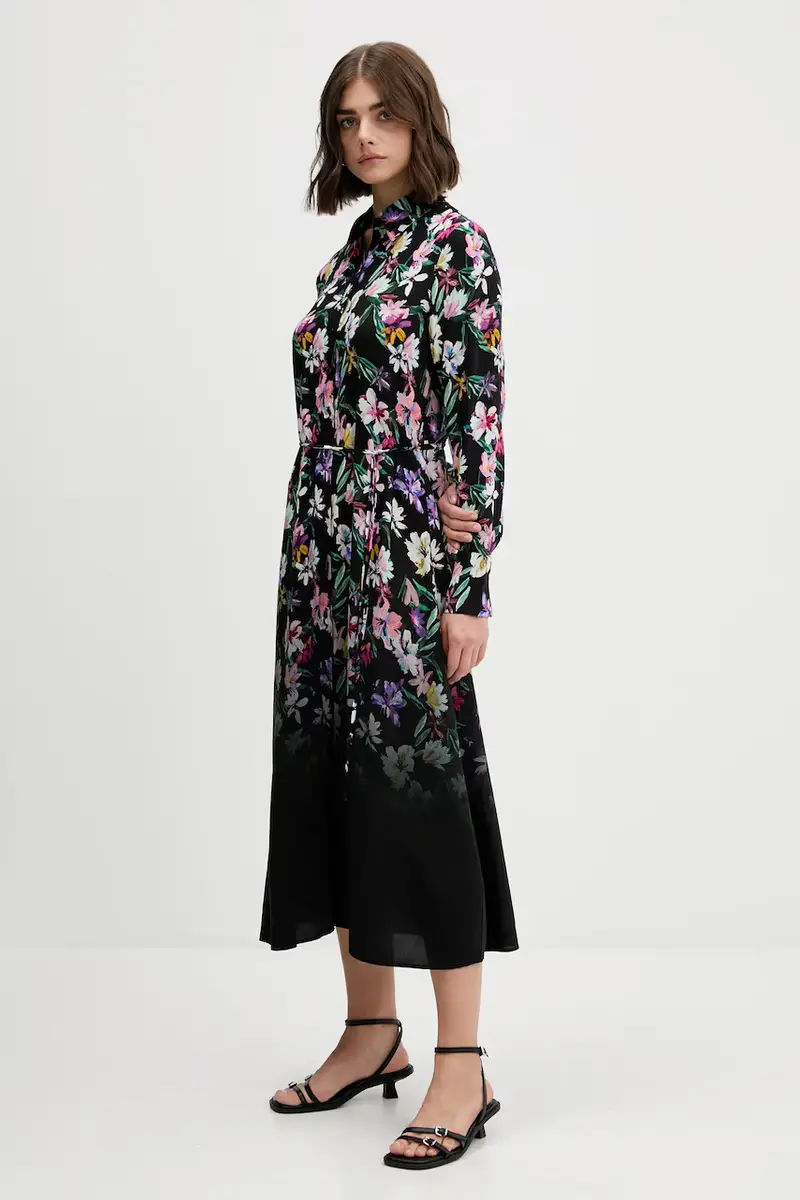 vestito CAMISERO ACRIL colore nero 25WWVW11 miniatura 2