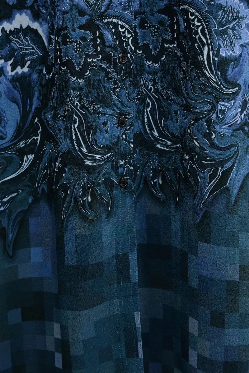 vestito CAMISEROLICUAD colore blu 25WWVW23 miniatura 5