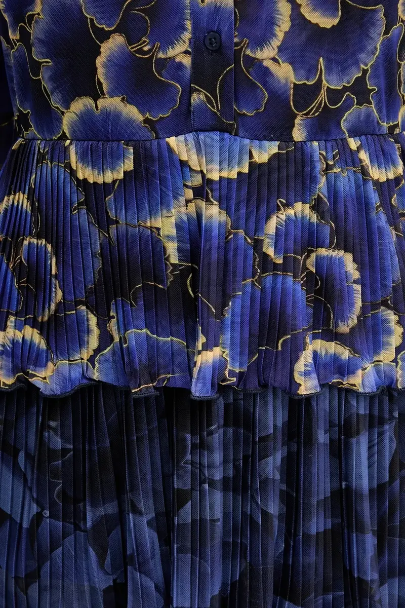 vestito CELLS LACROIX colore blu navy 25SWVK29 miniatura 5