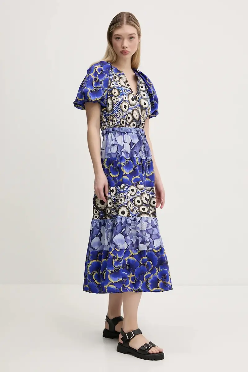 vestito CELLS LONG_LACROIX colore blu 25SWVW02