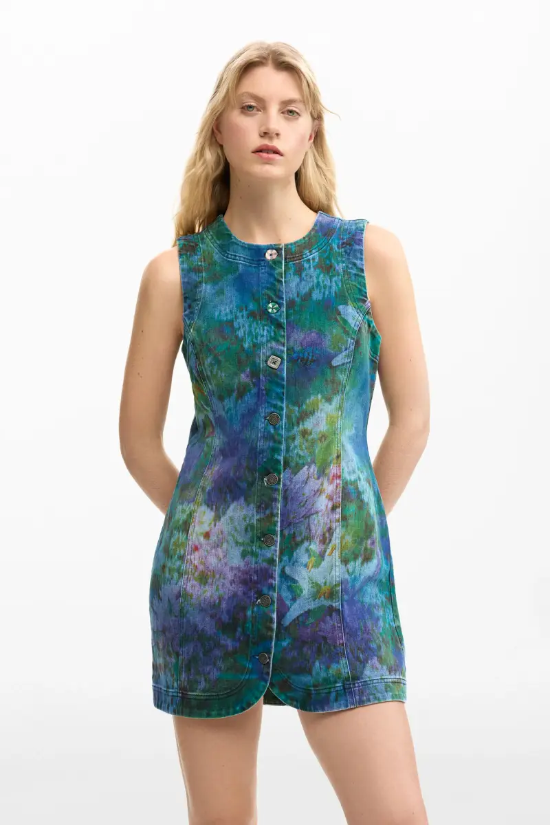 vestito denim giardino BLUE miniatura 2