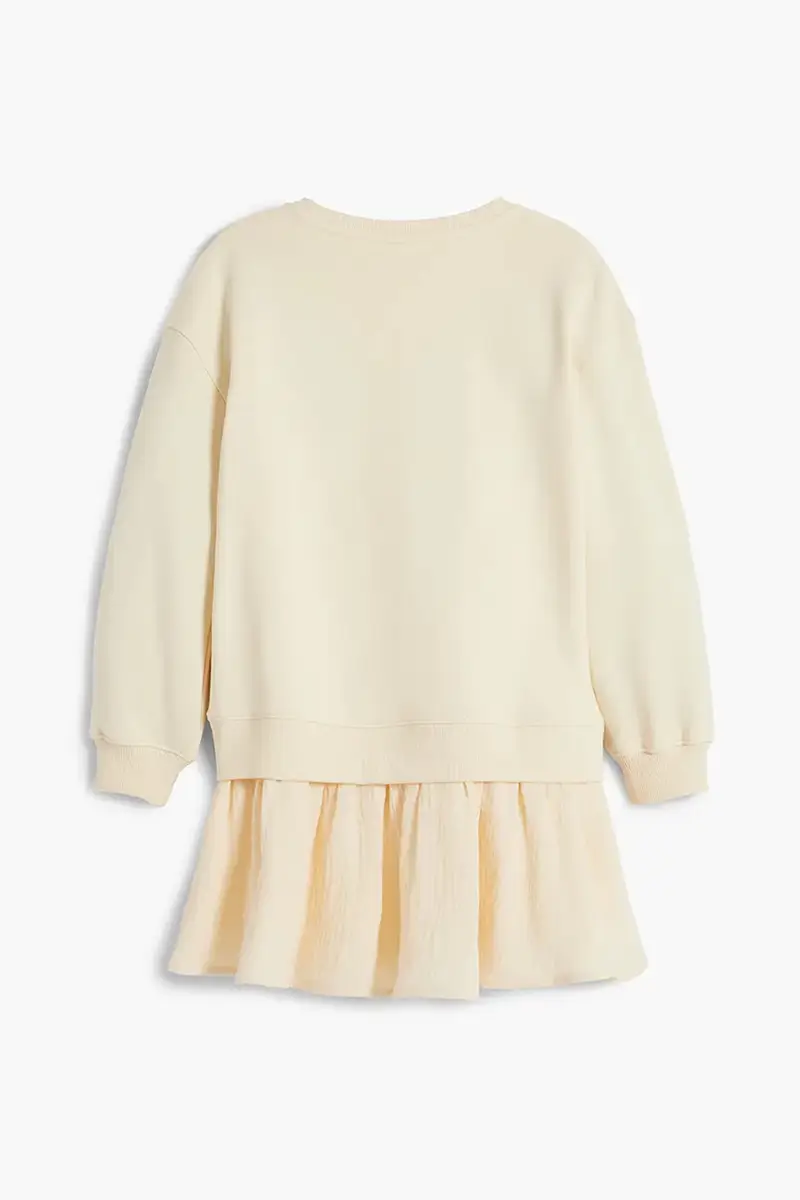 vestito di cotone bambina colore beige 25SGVK22 miniatura 3