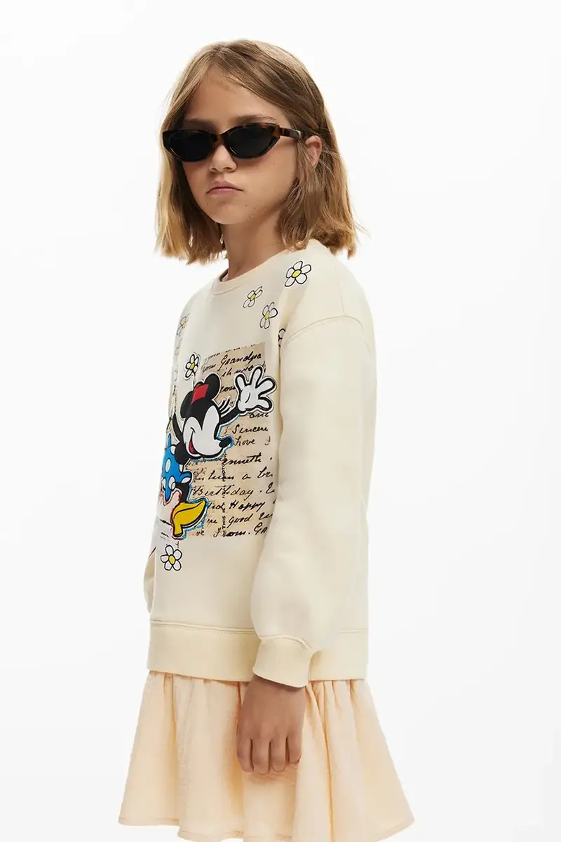 vestito di cotone bambina colore beige 25SGVK22 miniatura 5