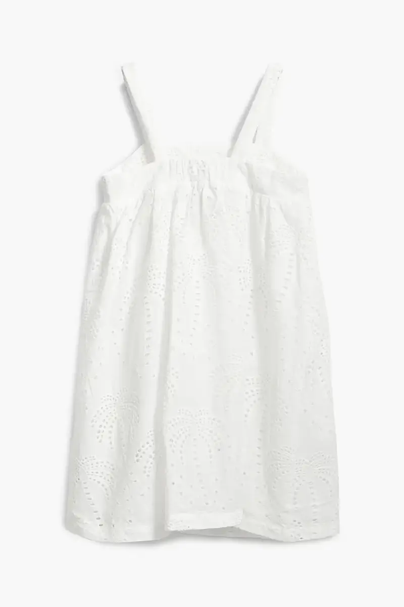 vestito di cotone bambina colore bianco 25SGVW07 miniatura 2