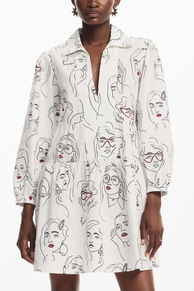 Vestito facce WHITE miniatura 2