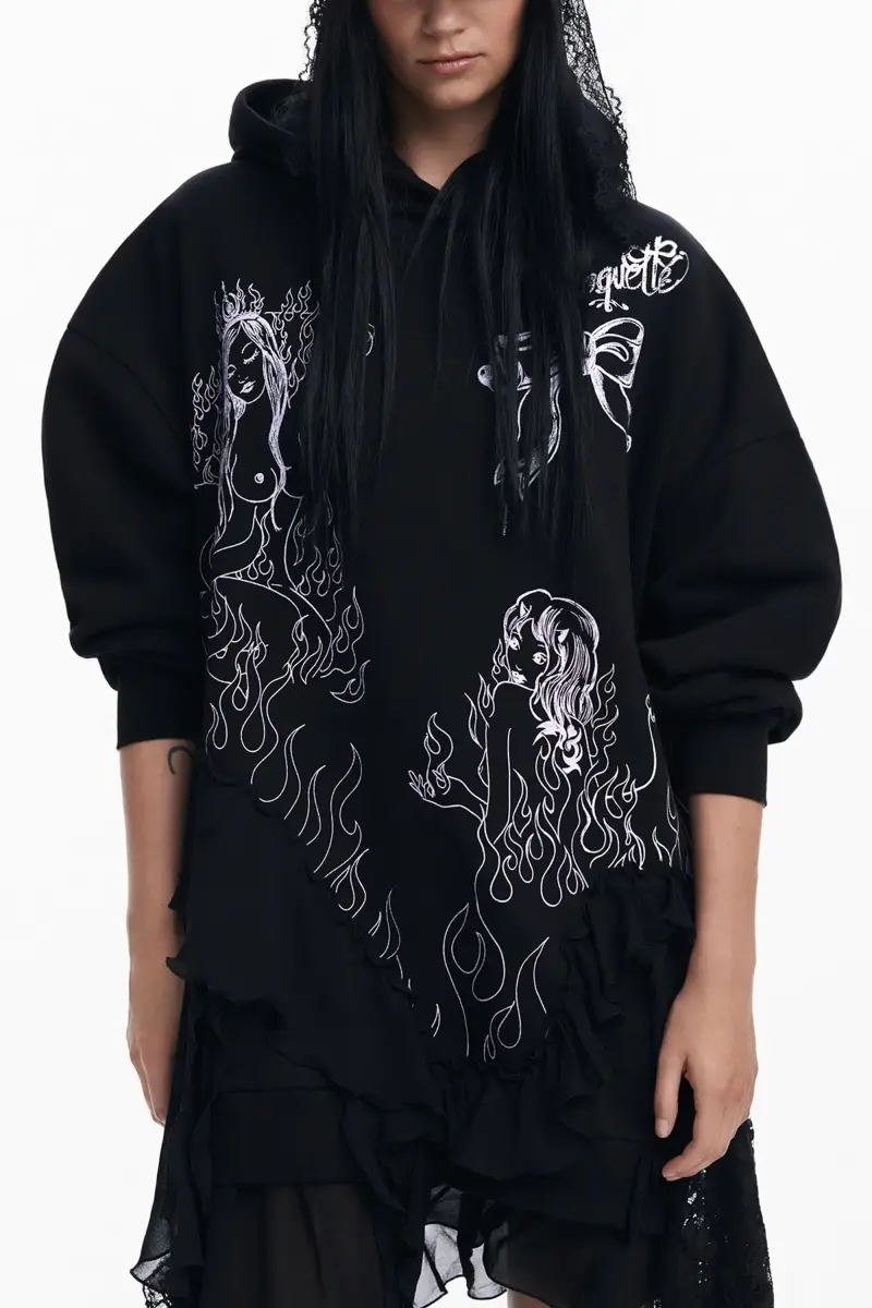 Vestito felpa MarÃa EscotÃ© BLACK miniatura 2