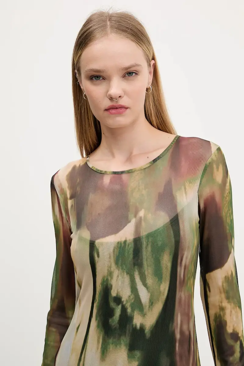 vestito GODIVA colore verde 25WWVK41 miniatura 4