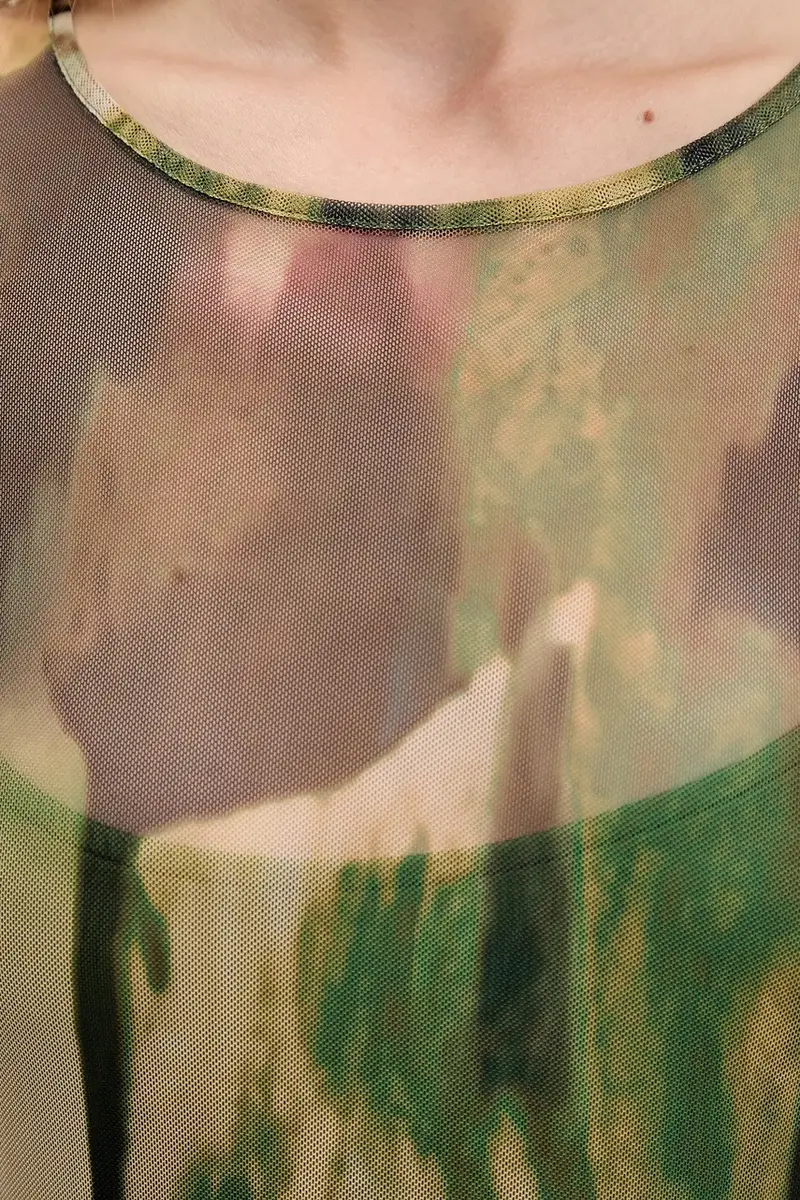 vestito GODIVA colore verde 25WWVK41 miniatura 5