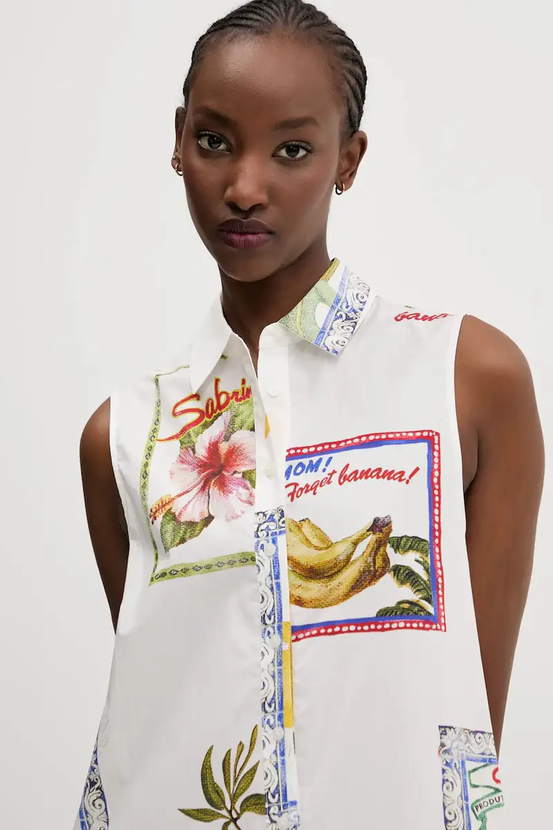 vestito in cotone BARCELONA colore bianco 25SWVW42 miniatura 5