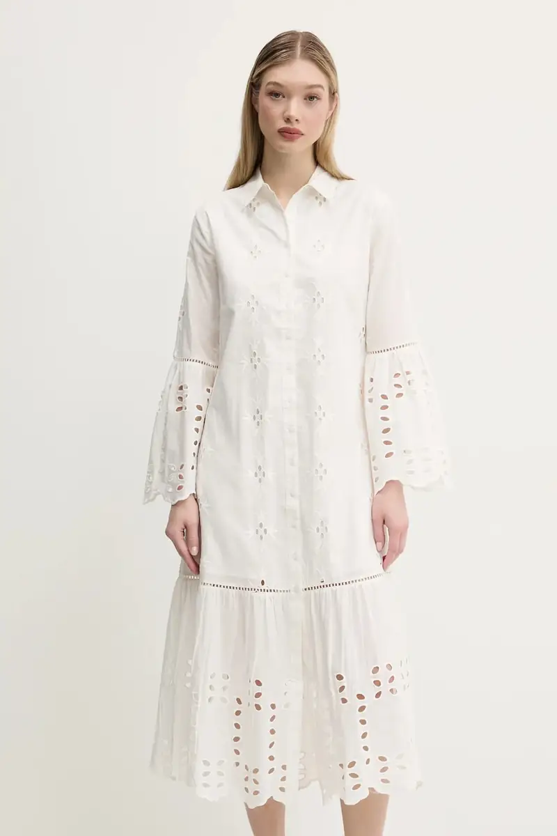 vestito in cotone ORLEANS colore bianco 25SWVW06