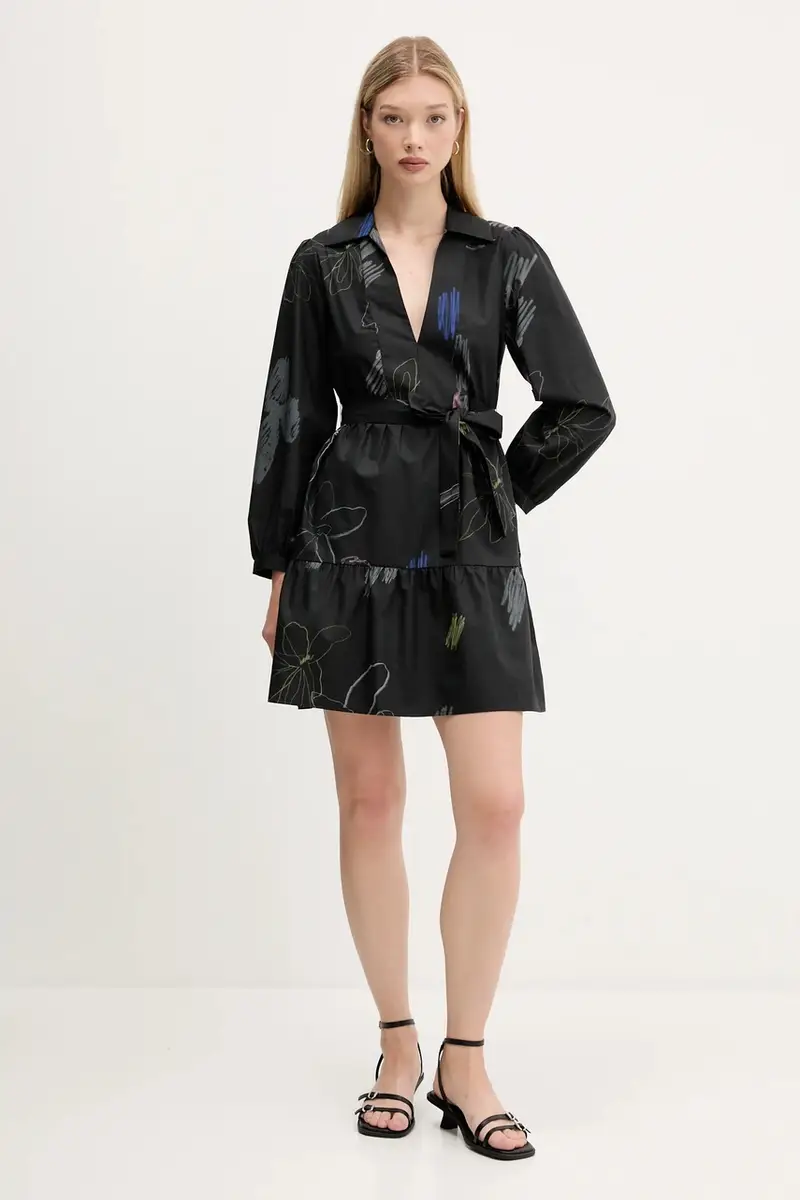 vestito in cotone PISOS colore nero 25WWVW06 miniatura 2