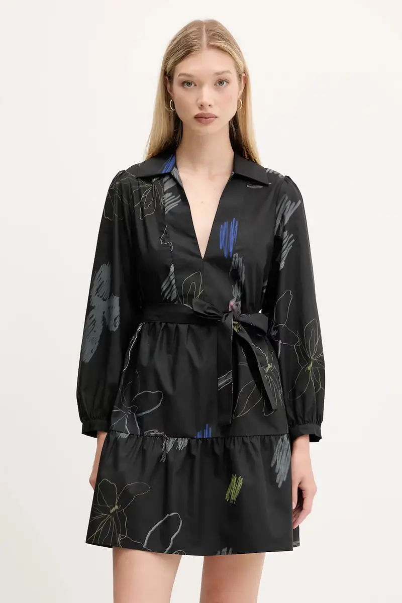 vestito in cotone PISOS colore nero 25WWVW06