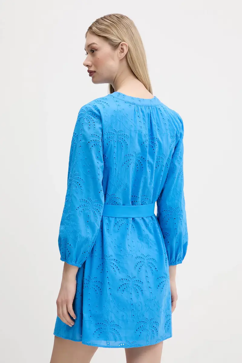 vestito in cotone TOURS colore blu 25SWVW09 miniatura 3