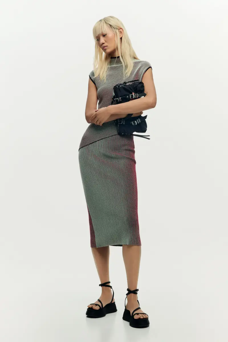 vestito in maglia con spalline GREEN