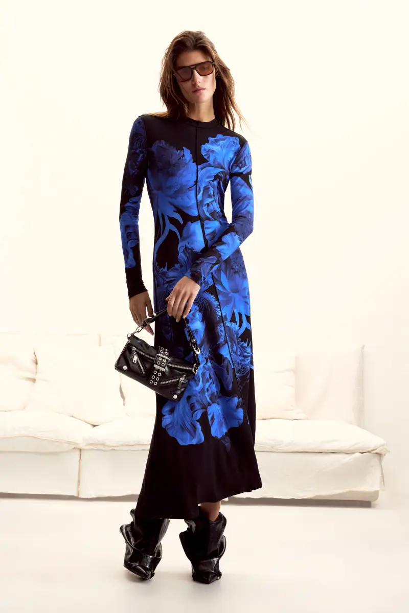 vestito lungo a fiori C Lacroix BLUE