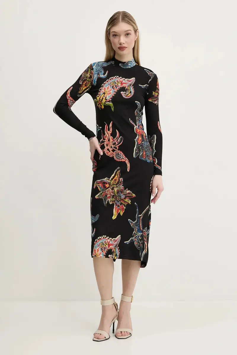 vestito MELTED PAISLEYS_LACROI colore nero 25SWVK31 miniatura 2