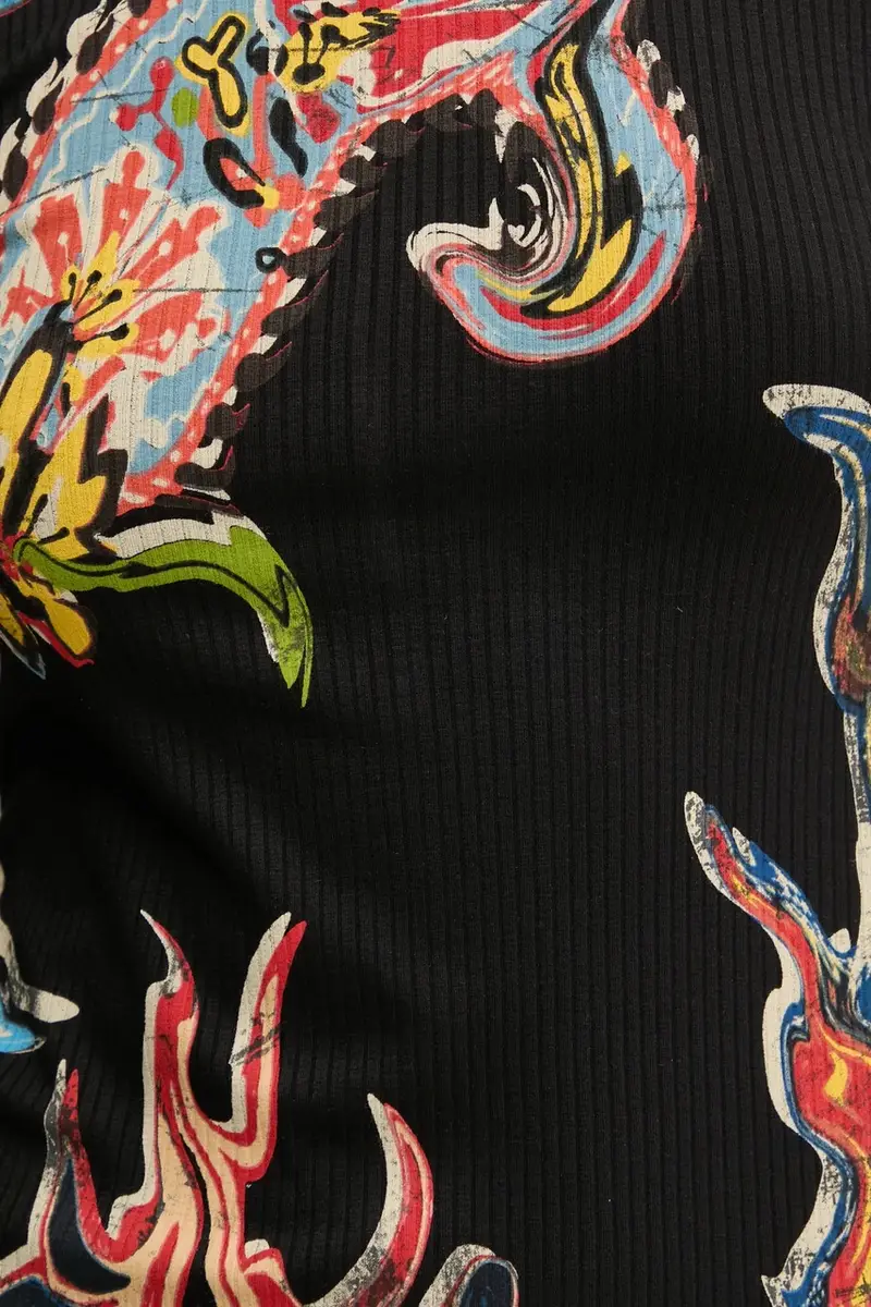 vestito MELTED PAISLEYS_LACROI colore nero 25SWVK31 miniatura 5