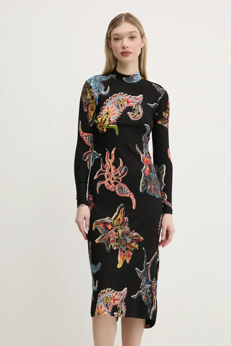 vestito MELTED PAISLEYS_LACROI colore nero 25SWVK31