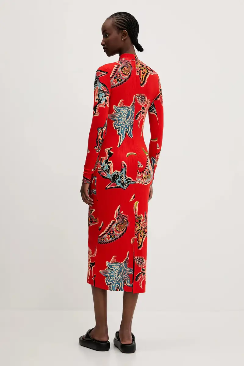 vestito MELTED PAISLEYS_LACROI colore rosso 25SWVK31 miniatura 3