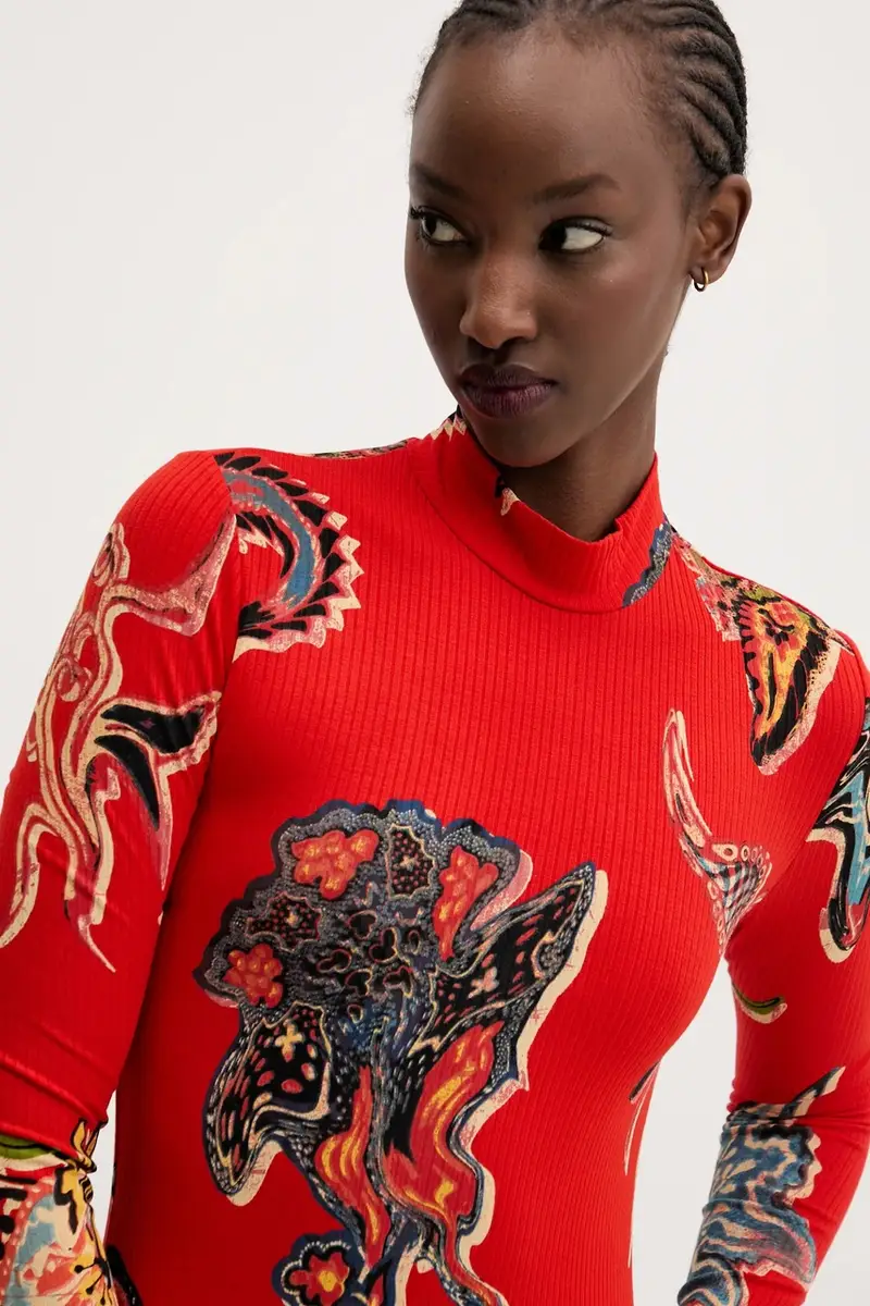 vestito MELTED PAISLEYS_LACROI colore rosso 25SWVK31 miniatura 5