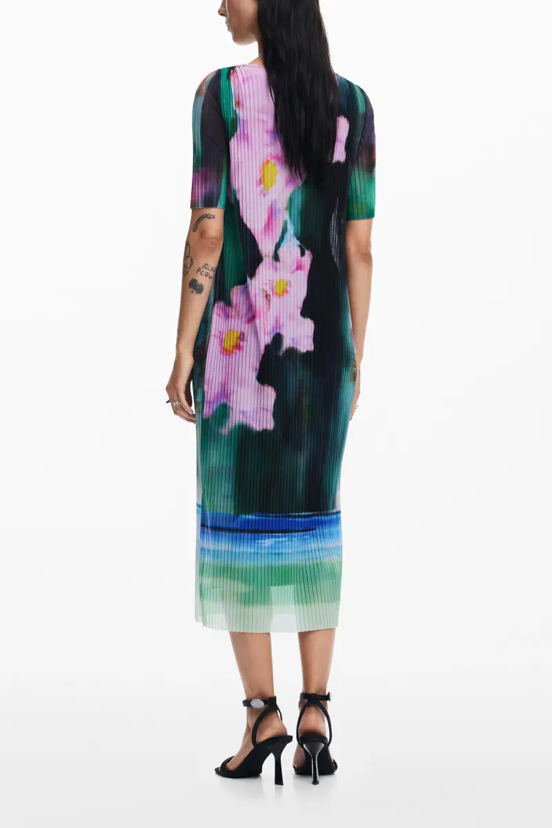 Vestito midi a fiori MATERIAL FINISHES miniatura 2