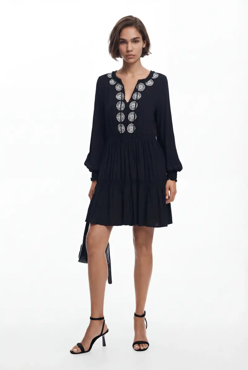 Vestito mini dettagli BLACK