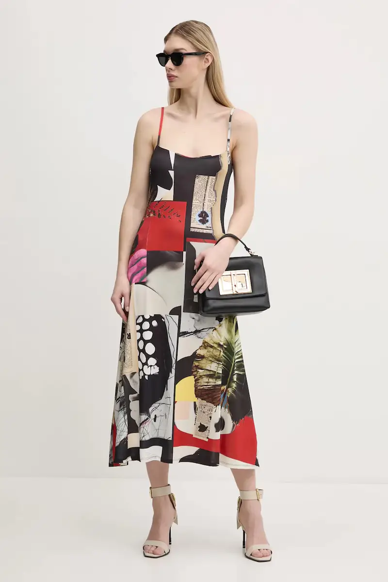 vestito NEWSPAPER COLL colore nero 25SWVK40 miniatura 2