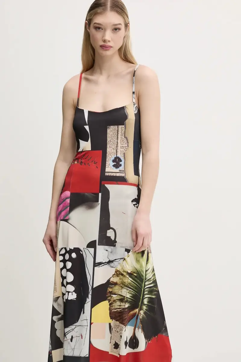 vestito NEWSPAPER COLL colore nero 25SWVK40 miniatura 4