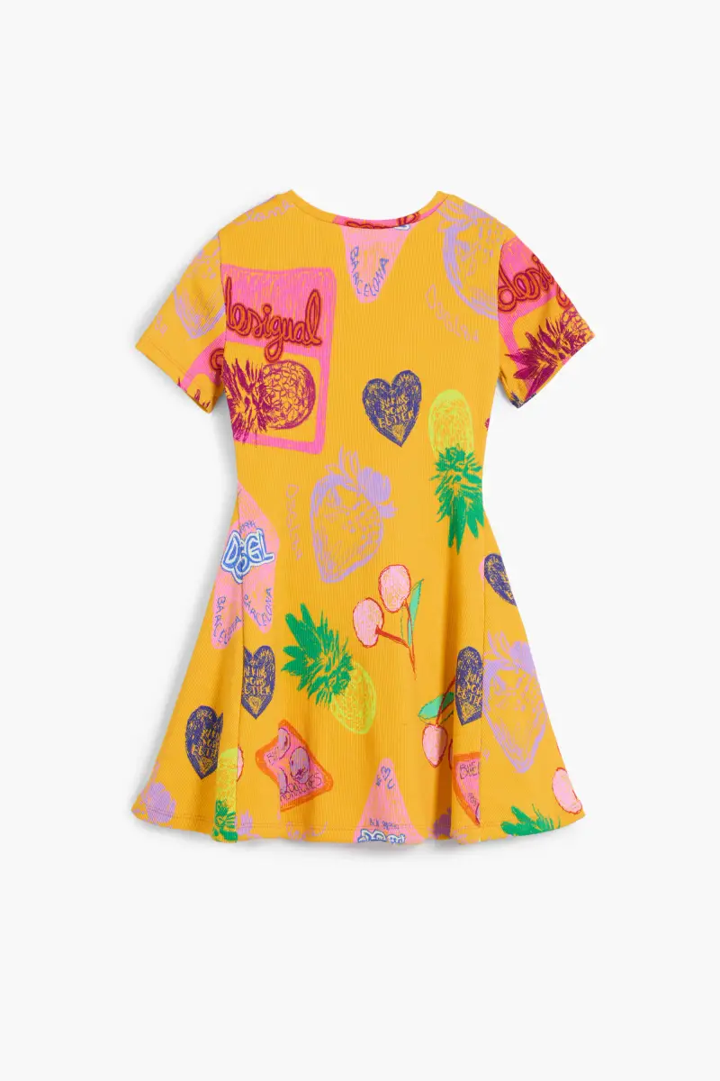 Vestito skater con stampe YELLOW miniatura 2