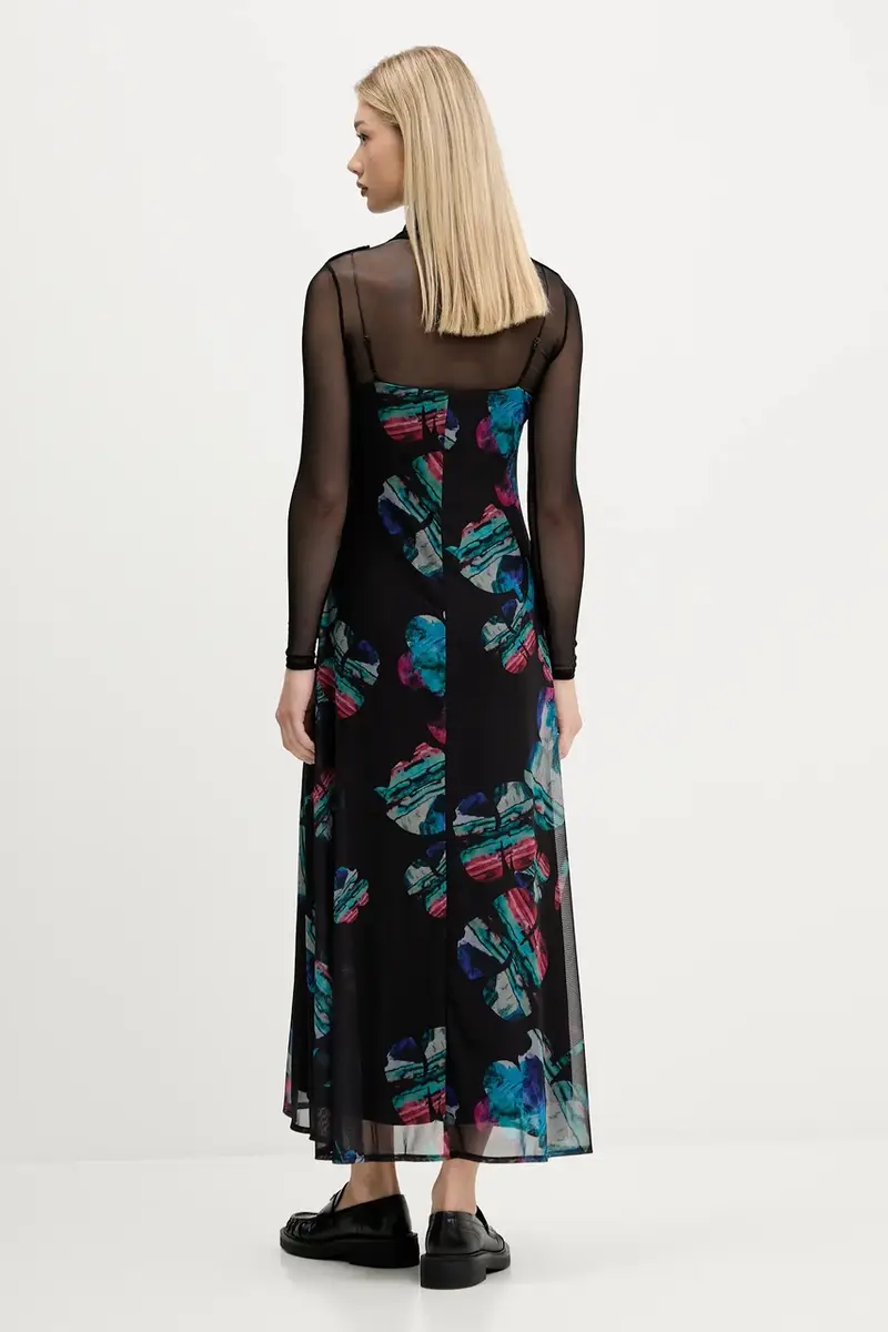 vestito WATERCOLOR LACROIX colore nero 25WWVK03 miniatura 2