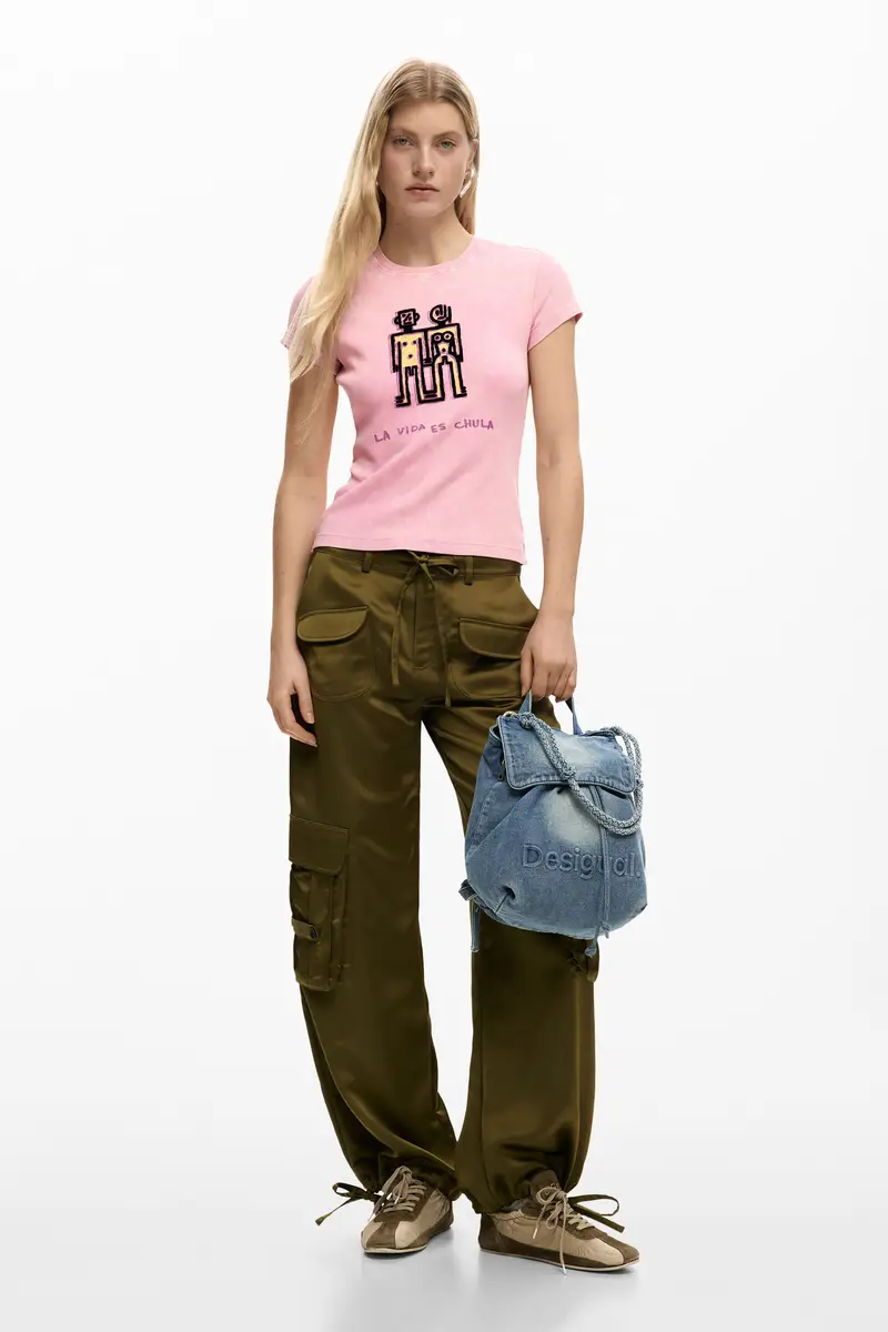 zainetto piccolo charms in denim BLUE miniatura 2